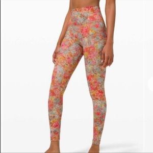 Lululemon Align 25” Leggings in Pink Floral NWT